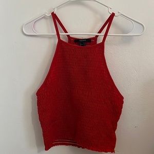 Crop top red